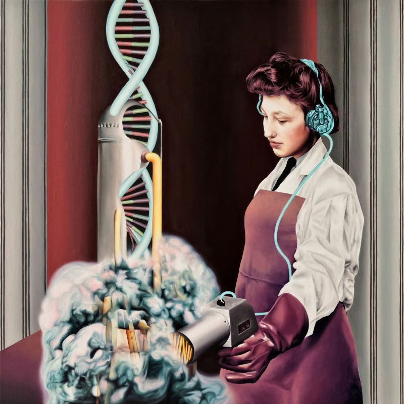 DNA Rec., 60x60cm, Óleo sobre lino